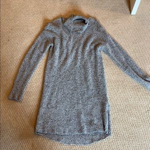 Turtle neck long sleeve sweater dress